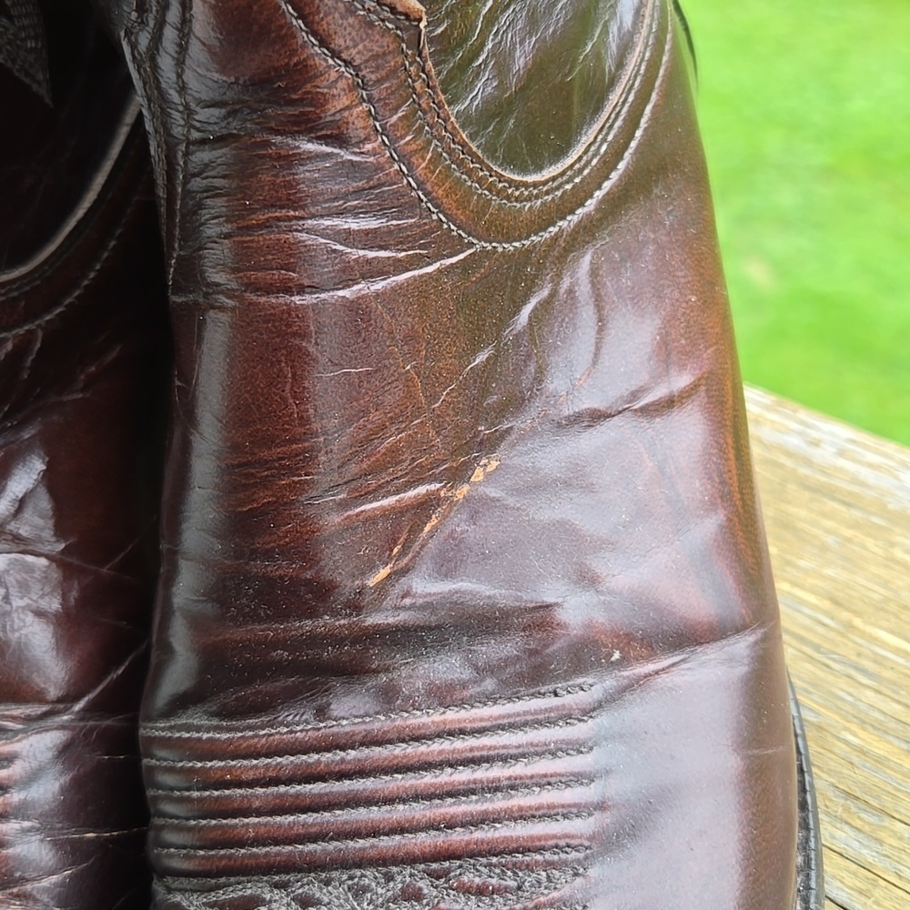 Lucchese 2000 Milano Goat Antique Brown Leather Cowboy Boots T3083R4 9.5 D - Picture 8 of 11